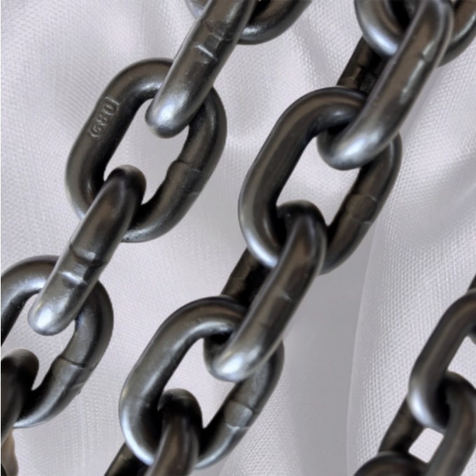 Grade100 Alloy Steel Short Link Welded Heavy Iron Blacken Load G100 Lifting Chain
