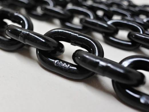 High Strength Alloy Steel Material G100 6mm~18mm Standard Black Welded Chain